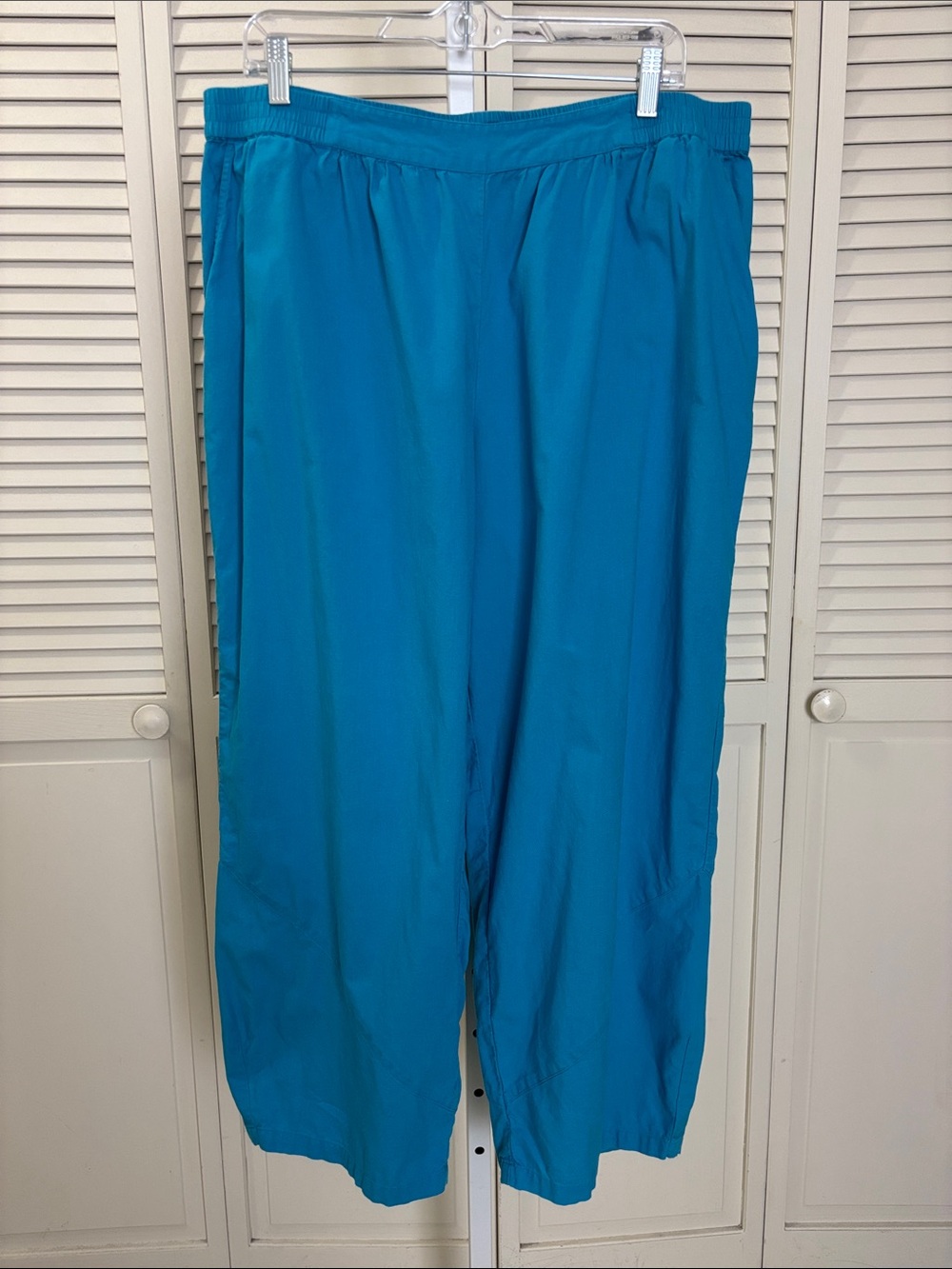 Gudrun Sjoden Women's Blue Organic Cotton Relaxed Pants XL